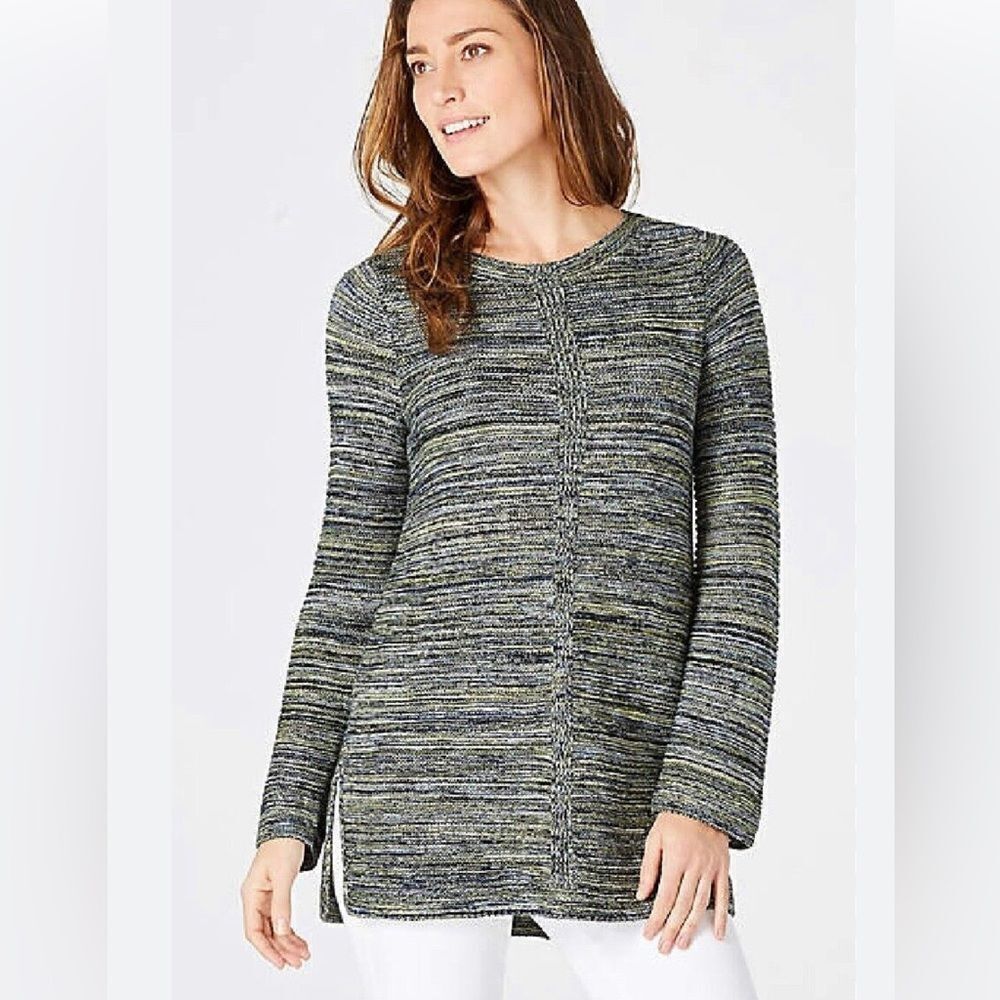 COPY - J Jill textured cotton blend tunic sweater.  Size M